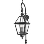 Townsend Outdoor Wall Lantern - Textured Black / Clear