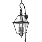 Townsend Outdoor Wall Lantern - Textured Black / Clear