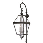 Townsend Outdoor Wall Lantern - Textured Black / Clear