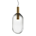 Phenomena Capsule Pendant - Gold / Smoke Grey