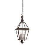 Townsend Hanging Lantern - Natural Bronze / Clear