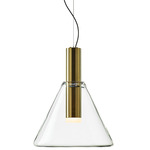 Phenomena Cone Pendant - Gold / Clear