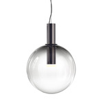 Phenomena Large Globe Pendant - Silver / Smoke Grey