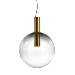 Phenomena Large Globe Pendant - Gold / Smoke Grey