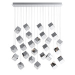Pyrite Linear Pendant - Anthracite / Clear
