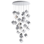 Pyrite Multi Light Pendant - White / Silver