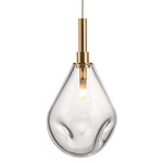 Soap Mini Pendant - Brushed Gold / Clear