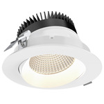 Revolve Round Regressed Gimbal Downlight - White