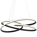 Twist Pendant - Black / Frosted