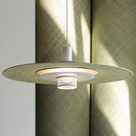 Palma Pendant - Warm Grey / Green Palma