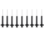 Meta Linear Nine Light Pendant - Black / Black