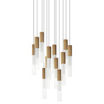 Reeds Multi Light Pendant - Gold / Clear