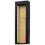 Alcove Outdoor Wall Sconce - Black / Gold