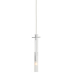 Pipette Pendant - Polished Chrome / Frost / Clear