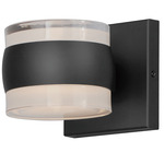 Modular Can Outdoor Wall Sconce - Black / Clear / White