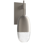 Pebble Wall Sconce - Beige Silver / Clear Cast Glass
