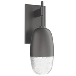 Pebble Wall Sconce - Graphite / Clear Cast Glass