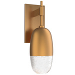 Pebble Wall Sconce - Novel Brass / Clear Cast Glass