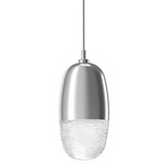 Pebble Pendant - Classic Silver / Chilled Clear