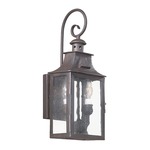 Newton Outdoor Wall Lantern  - Soft Off Black / Clear Seeded