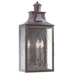 Newton Outdoor Wall Sconce - Soft Off Black / Clear Seeded