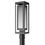 Double Box Outdoor Post Light - Argento Grey / Frosted Seeded