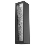 Torrent Outdoor Wall Sconce - Textured Black / Rimelight Glass