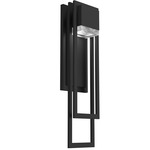 Cascade Outdoor Wall Sconce - Textured Black / Chilled Clear