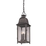 Larchmont Hanging Lantern - Pewter / Clear