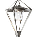 Stellar Outdoor Post Light - Coastal Burnished Steel / Clear