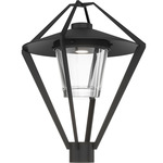 Stellar Outdoor Post Light - Coastal Black / Clear