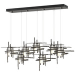 Tura Linear Multi Light Pendant - Oil Rubbed Bronze / Cast Glass