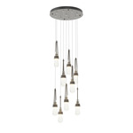 Link Round Multi Light Pendant - Dark Smoke / Clear Bubble