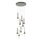 Link Round Multi Light Pendant - Oil Rubbed Bronze / Clear Bubble