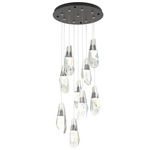 Luma Round Multi Light Pendant - Oil Rubbed Bronze / Crystal