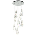 Luma Round Multi Light Pendant - Vintage Platinum / Crystal