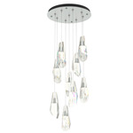 Luma Round Multi Light Pendant - Vintage Platinum / Crystal