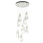 Luma Round Multi Light Pendant - Sterling / Crystal