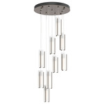 Exos 9 Light Multi Light Pendant - Bronze / Opal