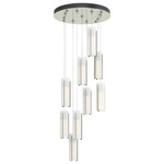 Exos 9 Light Multi Light Pendant - Sterling / Opal