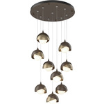 Brooklyn Multi Light Pendant - Bronze / Soft Gold