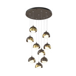 Brooklyn Multi Light Pendant - Bronze / Modern Brass