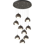 Brooklyn Multi Light Pendant - Dark Smoke / Bronze