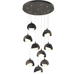 Brooklyn Multi Light Pendant - Dark Smoke / Black
