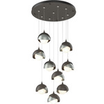 Brooklyn Multi Light Pendant - Dark Smoke / Vintage Platinum