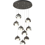 Brooklyn Multi Light Pendant - Dark Smoke / Sterling