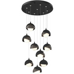 Brooklyn Multi Light Pendant - Black / Dark Smoke