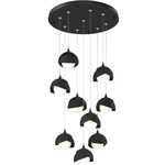 Brooklyn Multi Light Pendant - Black / Black