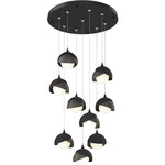 Brooklyn Multi Light Pendant - Black / Natural Iron