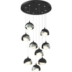 Brooklyn Multi Light Pendant - Black / Vintage Platinum